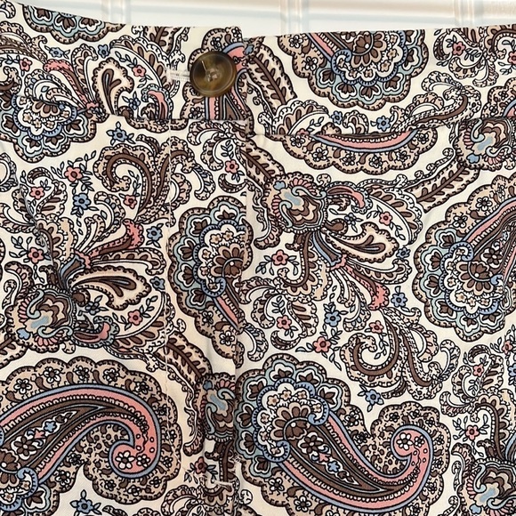 Talbots The Perfect Crop Paisley Pants Size 18 Petite - Picture 3 of 7
